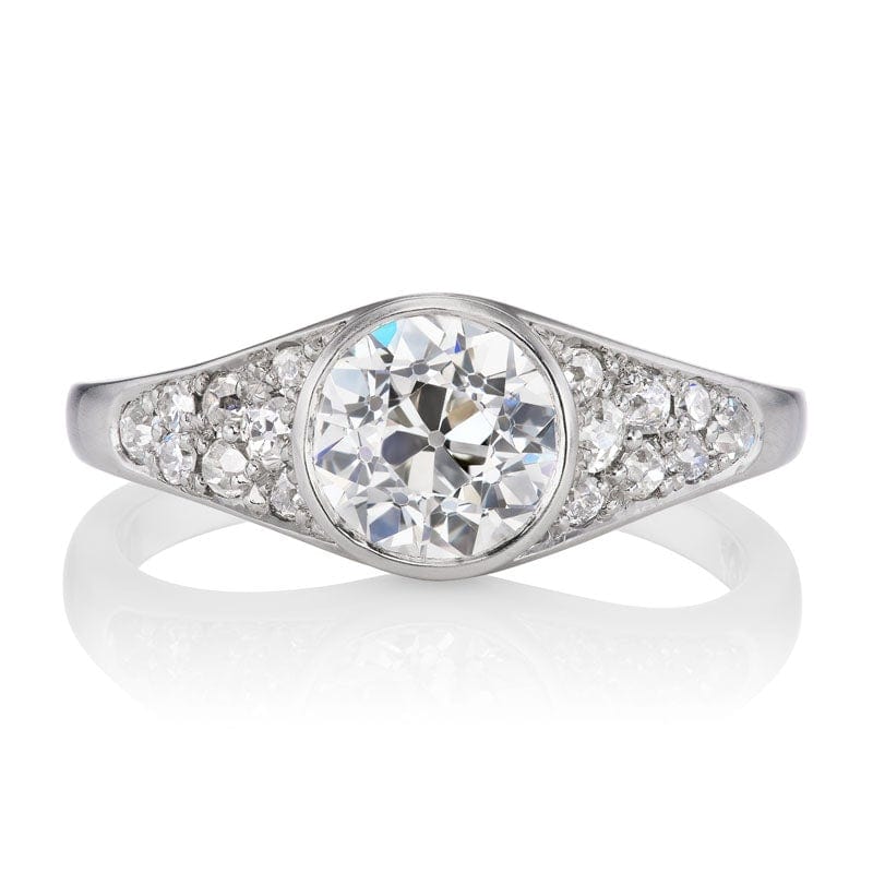 Low Profile Vintage Engagement Ring