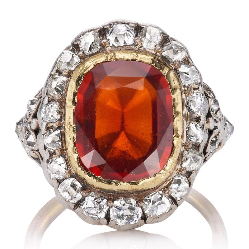 Victorian Garnet Cluster Ring